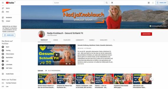 Youtube: Nadja Knoblauch - Gesund Schlank Fit